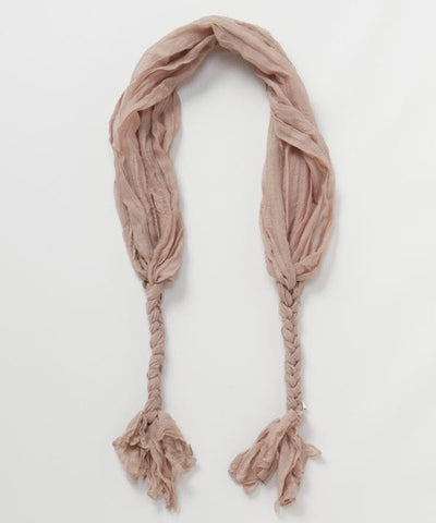 Braided Tassel Crinkle Stole by AMINA - Ametsuchi