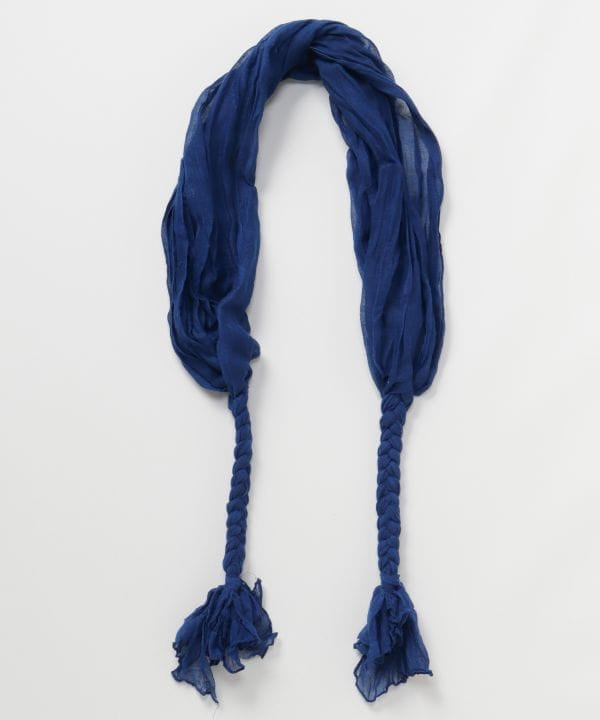 Braided Tassel Crinkle Stole