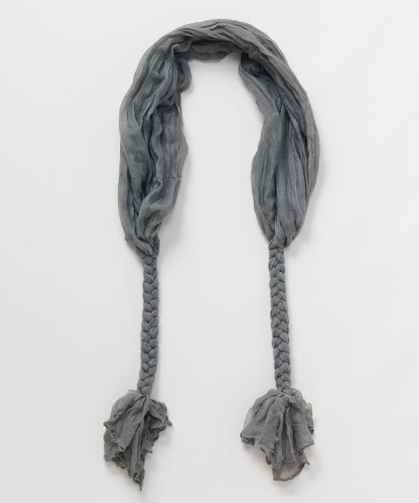 Braided Tassel Crinkle Stole