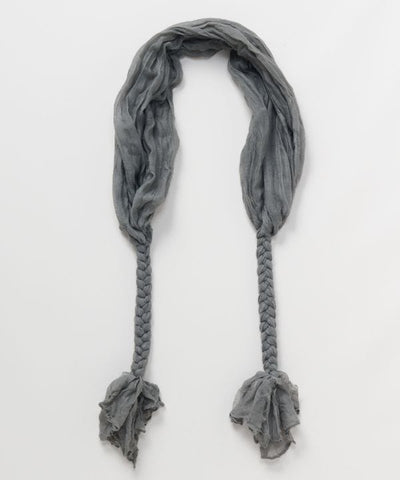 Braided Tassel Crinkle Stole by AMINA - Ametsuchi