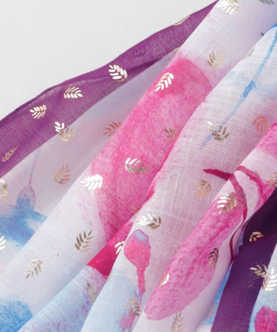 Watercolor Print Lightweight Stole by AMINA - Ametsuchi