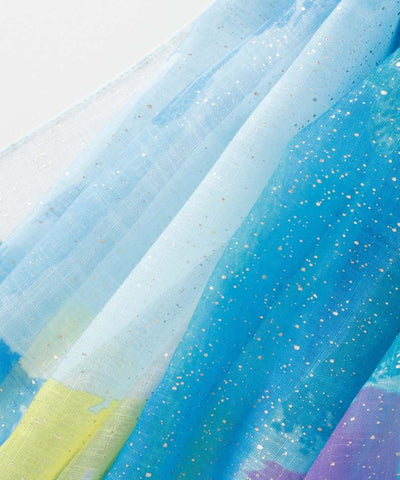 Watercolor Print Lightweight Stole by AMINA - Ametsuchi