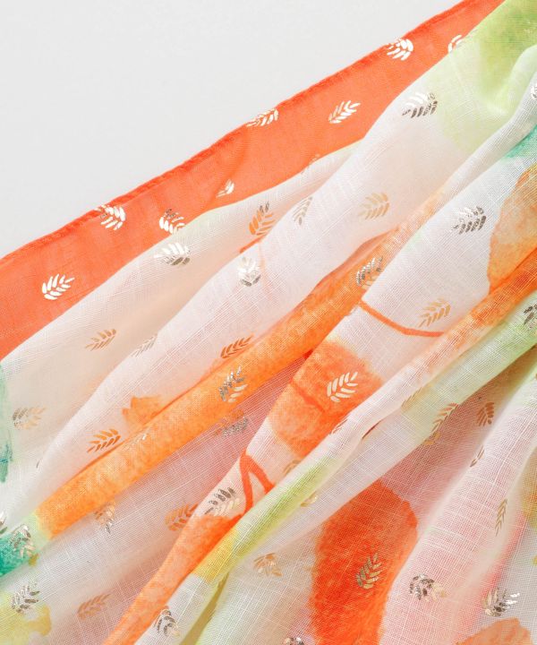 Watercolor Print Lightweight Stole by AMINA - Ametsuchi