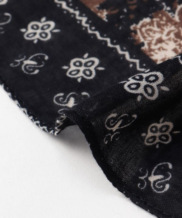 Vintage Bandana Patchwork Stole by AMINA - Ametsuchi