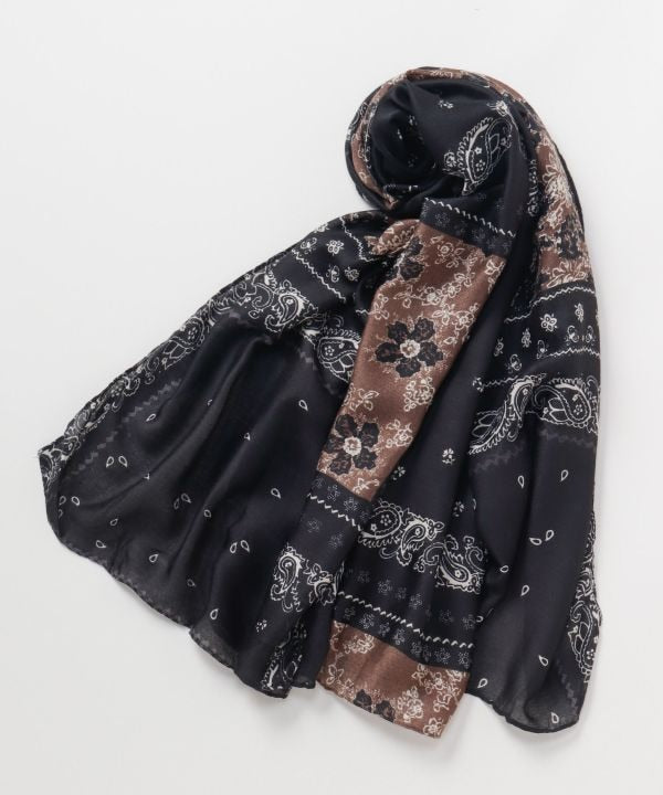 Vintage Bandana Patchwork Stole by AMINA - Ametsuchi