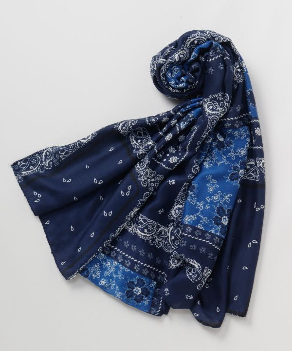 Vintage Bandana Patchwork Stole by AMINA - Ametsuchi