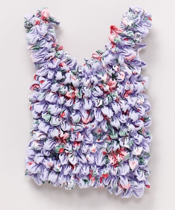 Floral Shirred Mini Bag by AMINA - Ametsuchi