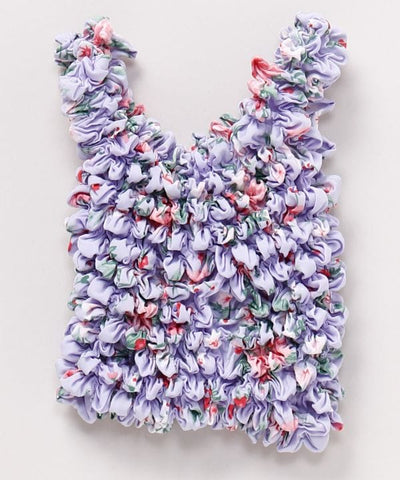 Floral Shirred Mini Bag by AMINA - Ametsuchi