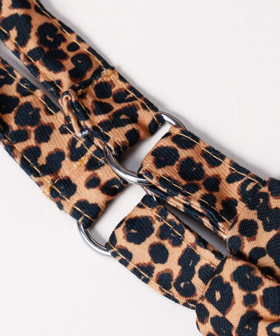Leopard Print Round Bag by AMINA - Ametsuchi