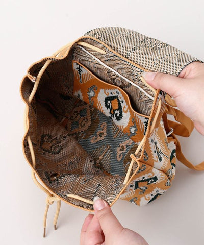Geometric Pattern Shoulder Bag by AMINA - Ametsuchi