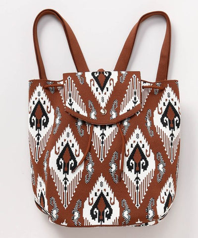 Geometric Pattern Shoulder Bag by AMINA - Ametsuchi