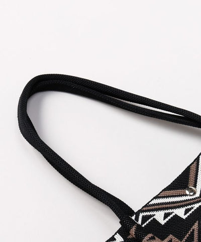 Geometric Print Tote Bag by AMINA - Ametsuchi