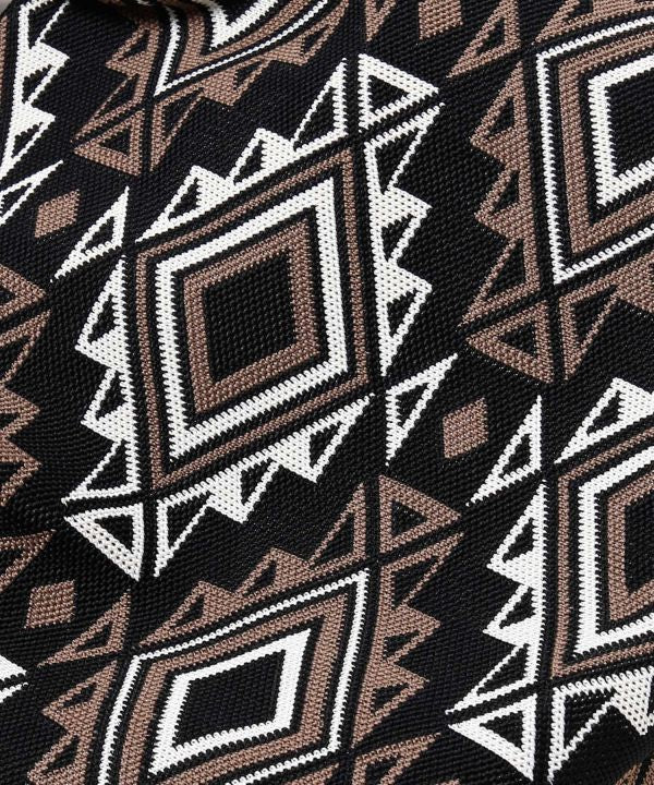 Geometric Print Tote Bag by AMINA - Ametsuchi