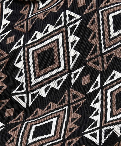 Geometric Print Tote Bag by AMINA - Ametsuchi