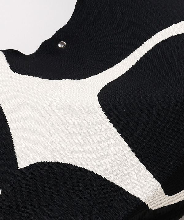 Curved Pattern Tote Bag by AMINA - Ametsuchi