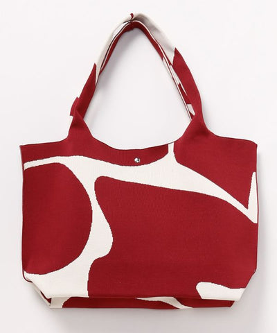 Curved Pattern Tote Bag by AMINA - Ametsuchi