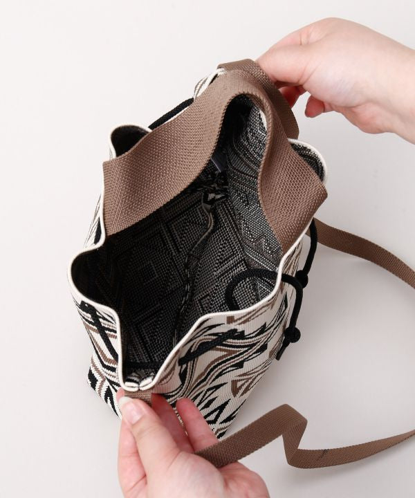 Mixed Pattern Shoulder Bag by AMINA - Ametsuchi