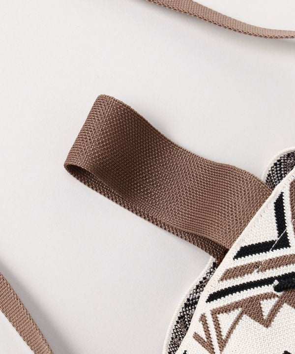 Mixed Pattern Shoulder Bag by AMINA - Ametsuchi