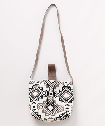 Mixed Pattern Shoulder Bag by AMINA - Ametsuchi