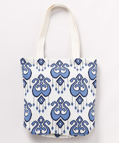 Vertical Print Tote Bag by AMINA - Ametsuchi