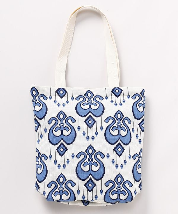 Vertical Print Tote Bag by AMINA - Ametsuchi