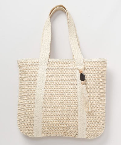 Woven Tassel Tote Bag by AMINA - Ametsuchi