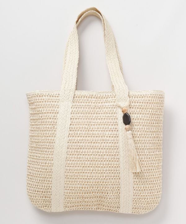 Woven Tassel Tote Bag by AMINA - Ametsuchi