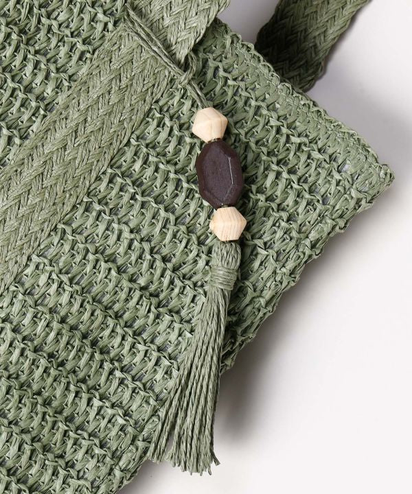 Woven Tassel Tote Bag by AMINA - Ametsuchi