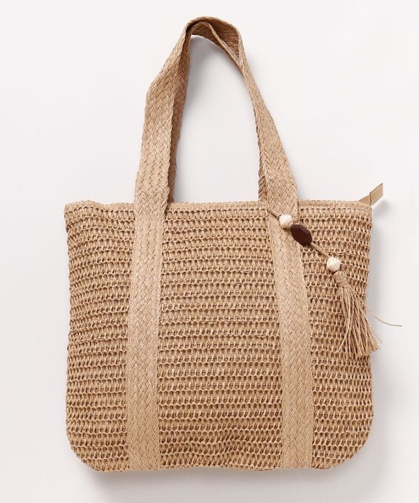 Woven Tassel Tote Bag by AMINA - Ametsuchi