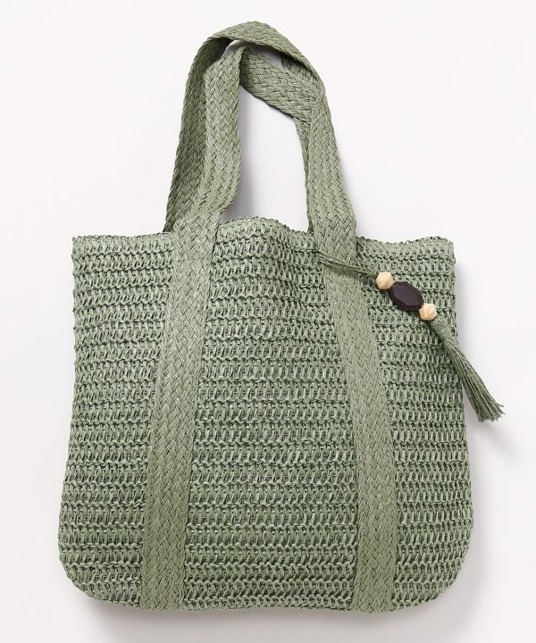 Woven Tassel Tote Bag by AMINA - Ametsuchi
