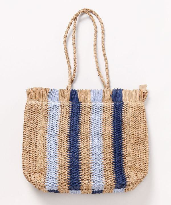 Woven Stripe Shoulder Bag by AMINA - Ametsuchi