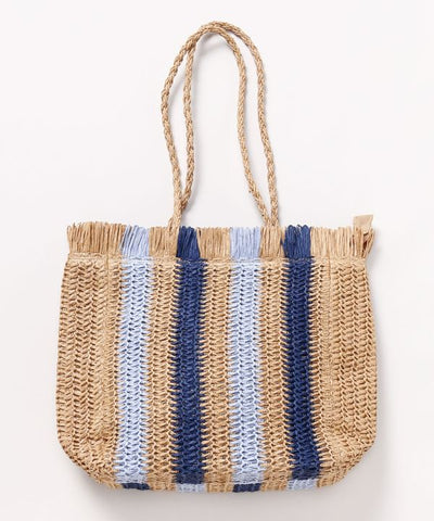 Woven Stripe Shoulder Bag by AMINA - Ametsuchi