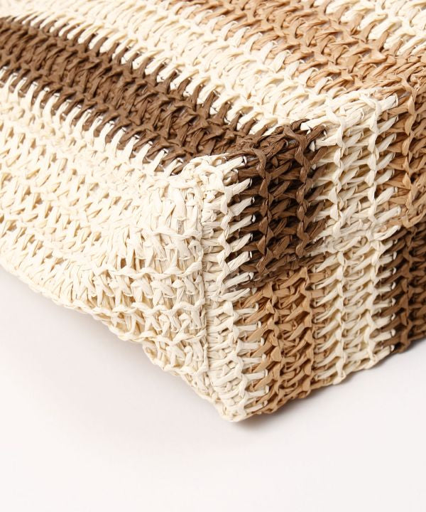 Woven Stripe Shoulder Bag by AMINA - Ametsuchi