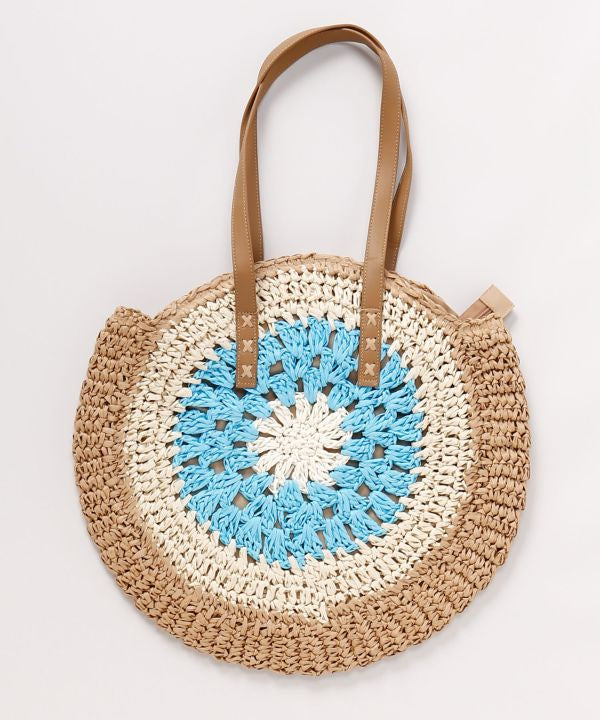 Woven Circle Pattern Bag by AMINA - Ametsuchi