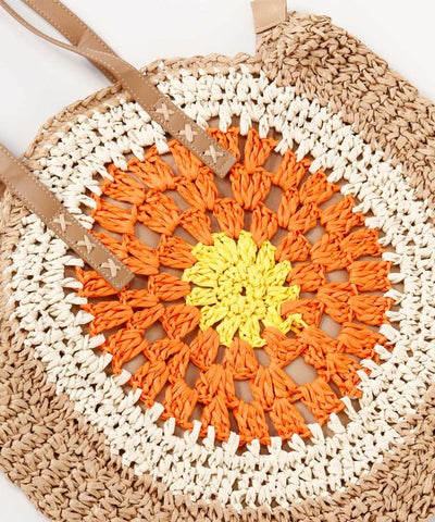 Woven Circle Pattern Bag by AMINA - Ametsuchi