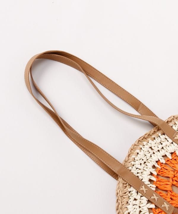 Woven Circle Pattern Bag by AMINA - Ametsuchi