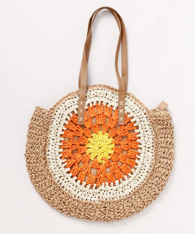 Woven Circle Pattern Bag by AMINA - Ametsuchi