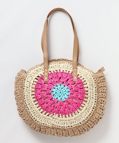 Woven Circle Pattern Bag by AMINA - Ametsuchi