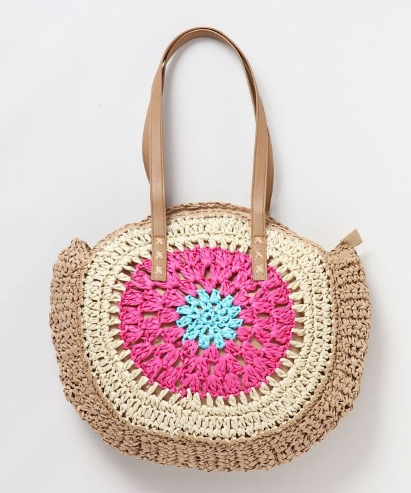 Woven Circle Pattern Bag by AMINA - Ametsuchi
