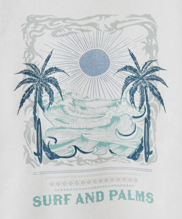 Hawaiian Landscape Embroidered Hoodie - SURF＆Palms