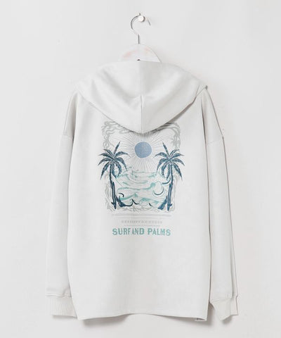 Hawaiian Landscape Embroidered Hoodie - SURF＆Palms