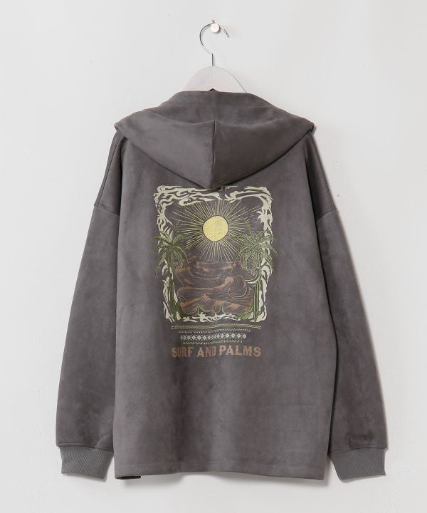 Hawaiian Landscape Embroidered Hoodie - SURF＆Palms