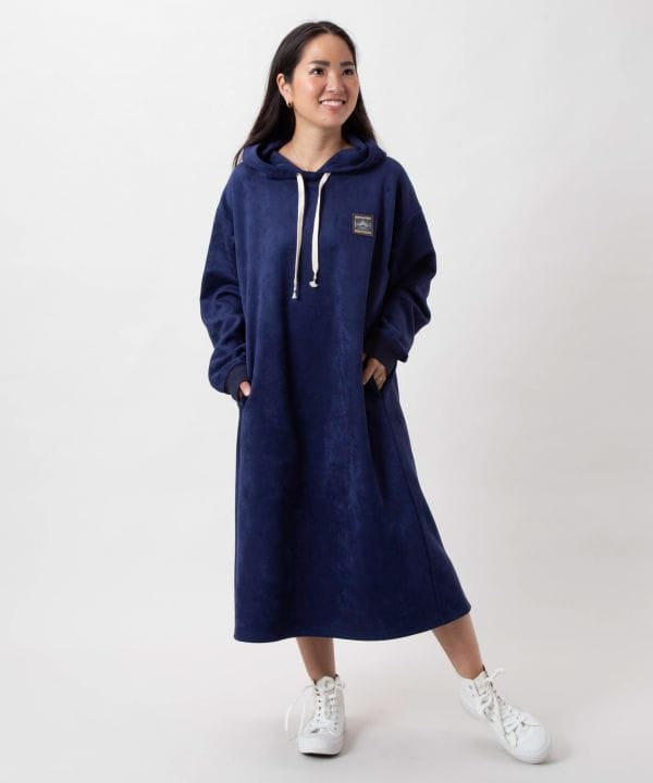 Hawaiian Landscape Embroidered Hooded Dress - SURF＆Palms