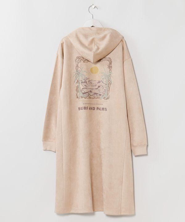 Hawaiian Landscape Embroidered Hooded Dress - SURF＆Palms