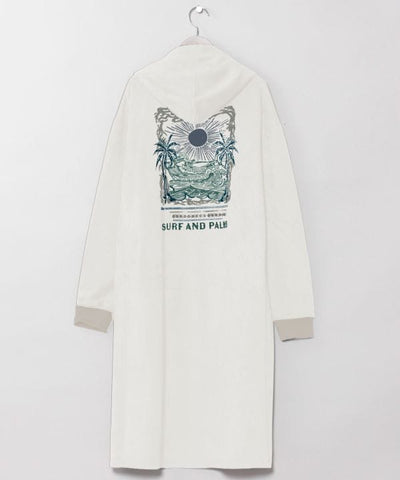Hawaiian Landscape Embroidered Hooded Dress - SURF＆Palms
