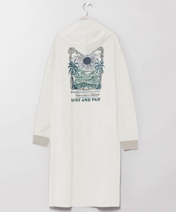 Hawaiian Landscape Embroidered Hooded Dress - SURF＆Palms by Kahiko - Ametsuchi