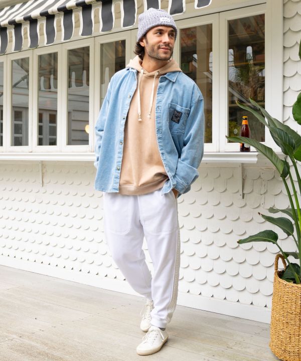 Men's Hawaiian Landscape Embroidered Hoodie - SURF＆Palms