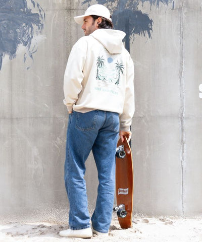 Men's Hawaiian Landscape Embroidered Hoodie - SURF＆Palms