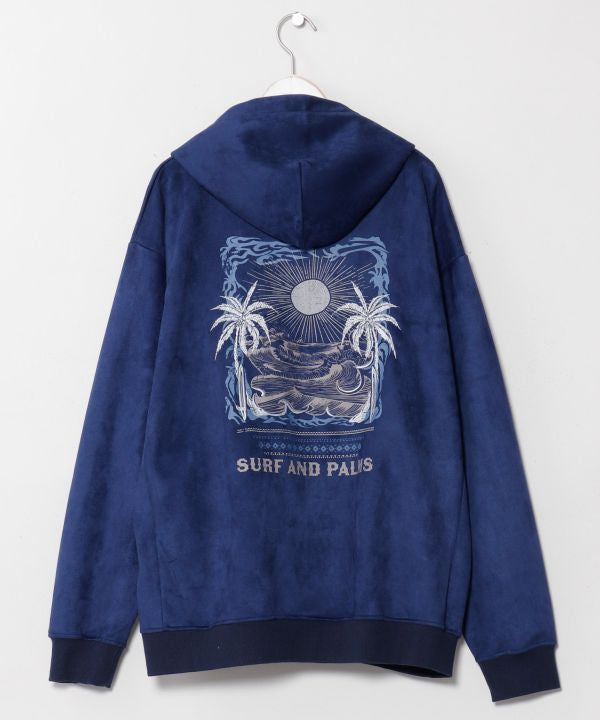 Men's Hawaiian Landscape Embroidered Hoodie - SURF＆Palms