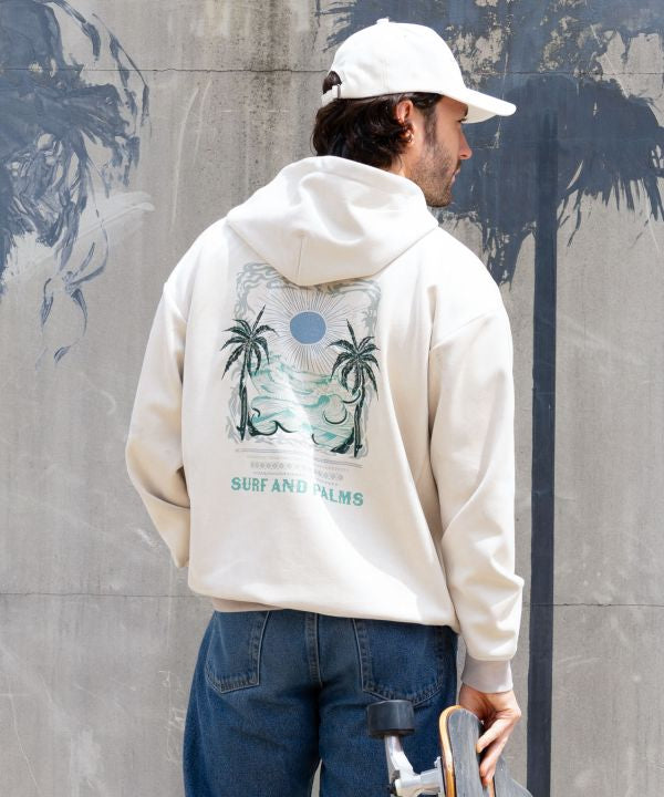 Men's Hawaiian Landscape Embroidered Hoodie - SURF＆Palms